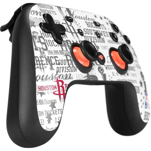 NBA Houston Rockets Historic Blast Google Stadia Controller Skin