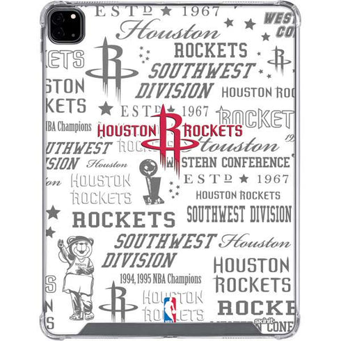 NBA Houston Rockets Historic Blast iPad Pro 12.9in (2020) Clear Case