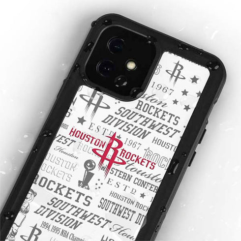 NBA Houston Rockets Historic Blast iPhone 12 Mini Waterproof Case