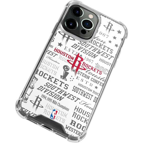 NBA Houston Rockets Historic Blast iPhone 13 Pro Clear Case