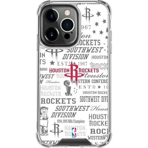 NBA Houston Rockets Historic Blast iPhone 15 Pro Clear Case