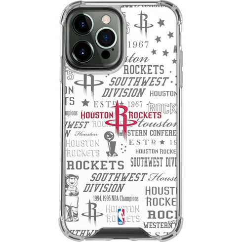 NBA Houston Rockets Historic Blast iPhone 14 Pro Max Clear Case