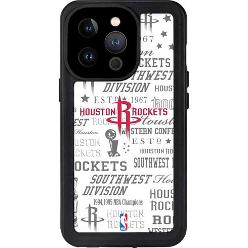 NBA Houston Rockets Historic Blast iPhone 14 Pro Waterproof Case