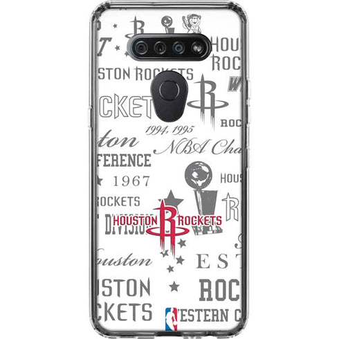 NBA Houston Rockets Historic Blast LG K51/Q51 Clear Case