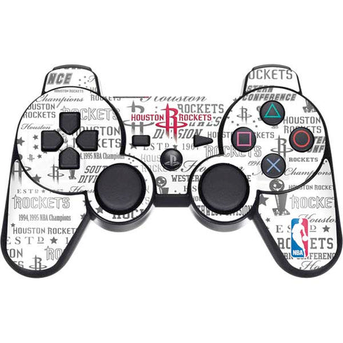 NBA Houston Rockets Historic Blast PS3 Dual Shock wireless controller Skin