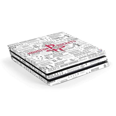 NBA Houston Rockets Historic Blast PS4 Pro Console Skin