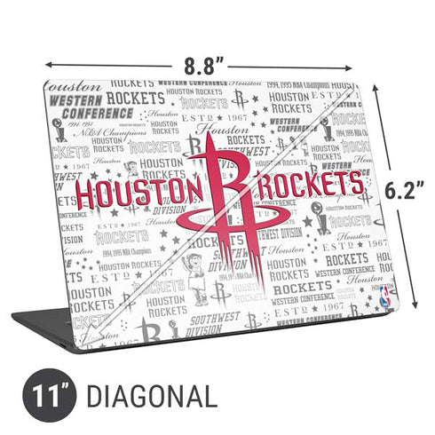 NBA Houston Rockets Historic Blast Universal Laptop 11in (8.8 x 6.2in) Skin