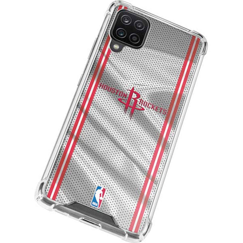 NBA Houston Rockets Home Jersey Galaxy A12 Clear Case