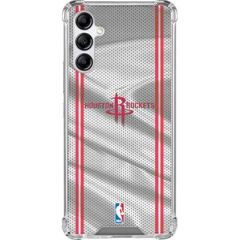 NBA Houston Rockets Home Jersey Galaxy A14 5G Clear Case
