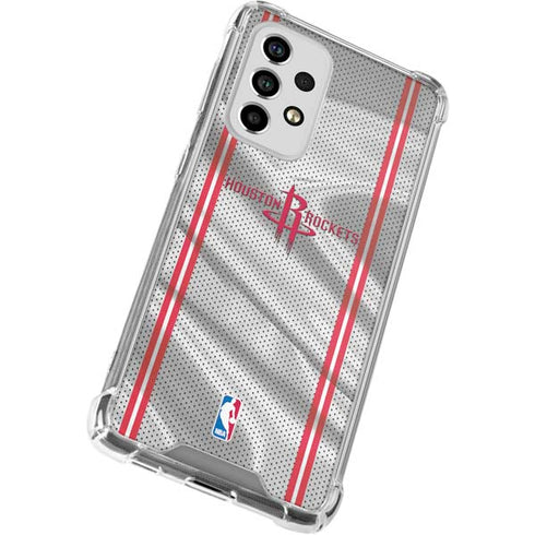 NBA Houston Rockets Home Jersey Galaxy A33 5G Clear Case