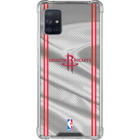 NBA Houston Rockets Home Jersey Galaxy A51 5G Clear Case
