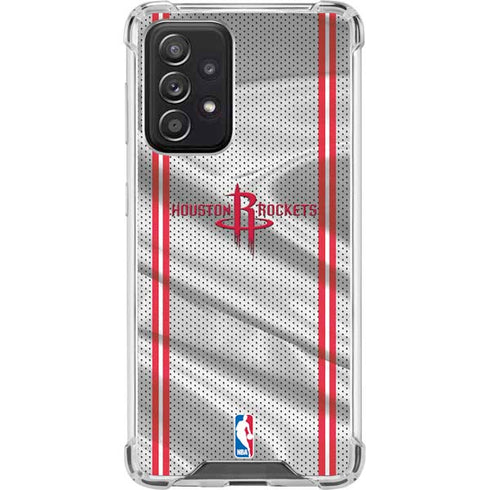 NBA Houston Rockets Home Jersey Galaxy A52 5G Clear Case