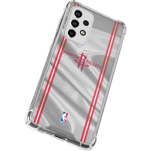 NBA Houston Rockets Home Jersey Galaxy A53 5G Clear Case