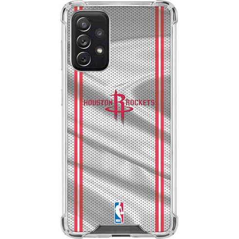 NBA Houston Rockets Home Jersey Galaxy A72 5G Clear Case