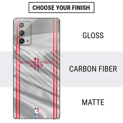 NBA Houston Rockets Home Jersey Galaxy Note20 5G Skin