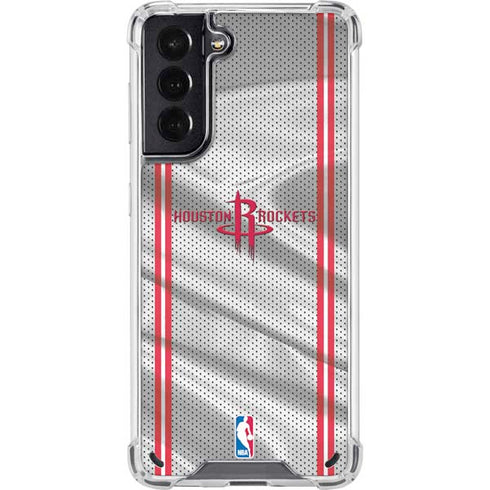 NBA Houston Rockets Home Jersey Galaxy S21 5G Clear Case