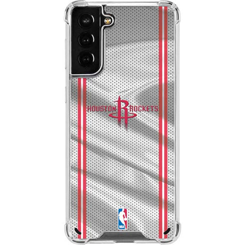 NBA Houston Rockets Home Jersey Galaxy S21 Plus 5G Clear Case