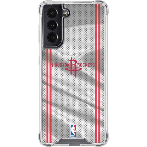 NBA Houston Rockets Home Jersey Galaxy S22 Clear Case