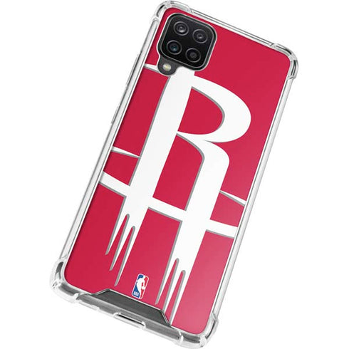 NBA Houston Rockets Large Logo Galaxy A12 Clear Case