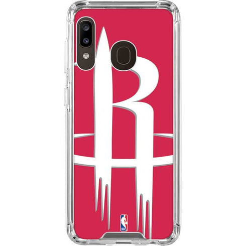 NBA Houston Rockets Large Logo Galaxy A30 Clear Case