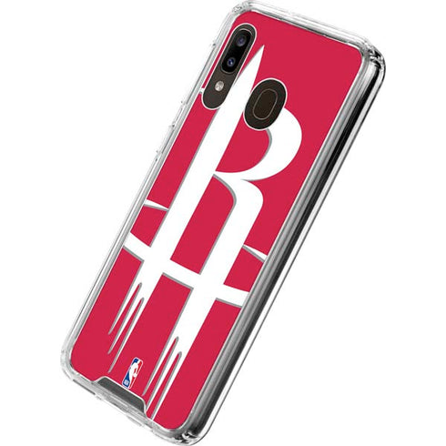 NBA Houston Rockets Large Logo Galaxy A30 Clear Case