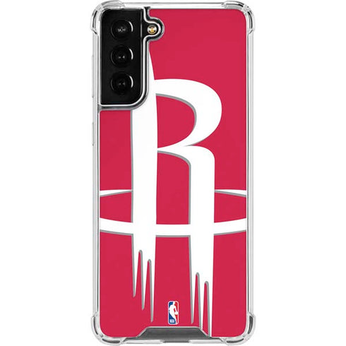 NBA Houston Rockets Large Logo Galaxy S21 FE Clear Case