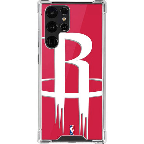 NBA Houston Rockets Large Logo Galaxy S22 Ultra Clear Case