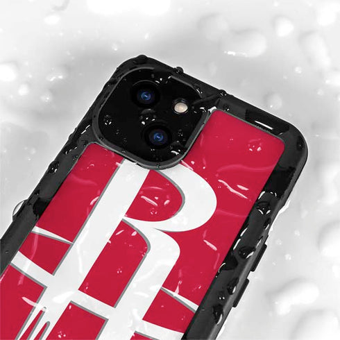 NBA Houston Rockets Large Logo iPhone 13 Mini Waterproof Case