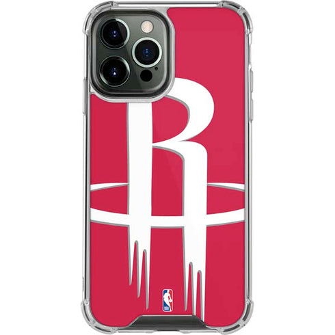 NBA Houston Rockets Large Logo iPhone 14 Pro Max Clear Case