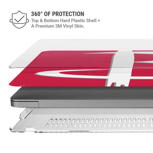 NBA Houston Rockets Large Logo MacBook Pro 16in (2021-25) Case plus Skin