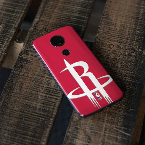 NBA Houston Rockets Large Logo Moto E5 Plus Skin