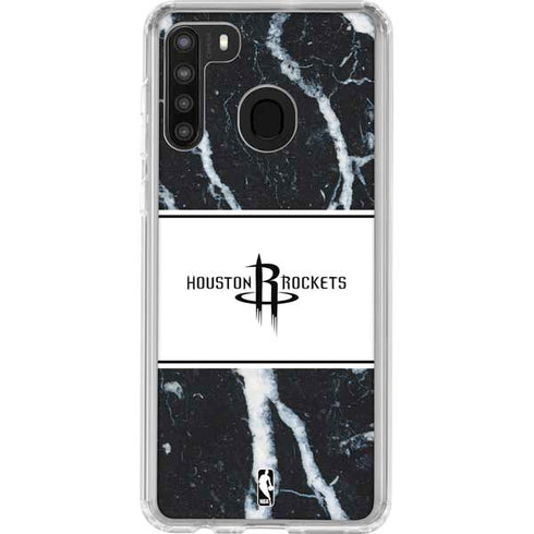 NBA Houston Rockets Marble Galaxy A21 Clear Case
