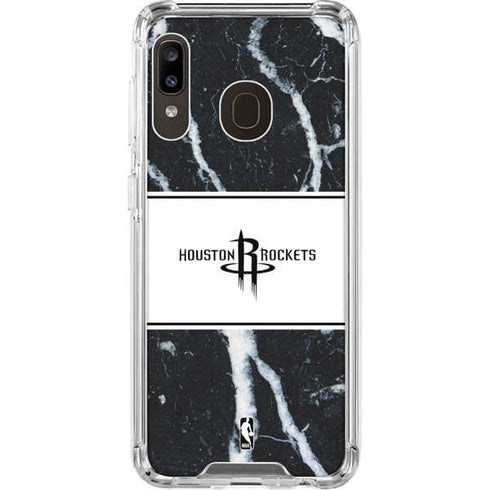 NBA Houston Rockets Marble Galaxy A30 Clear Case