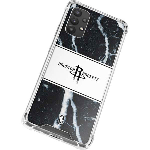 NBA Houston Rockets Marble Galaxy A32 5G Clear Case