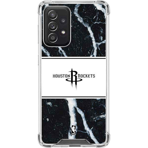 NBA Houston Rockets Marble Galaxy A52 5G Clear Case