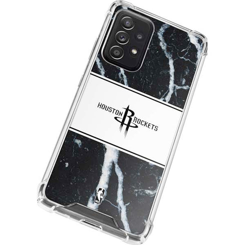 NBA Houston Rockets Marble Galaxy A52 5G Clear Case