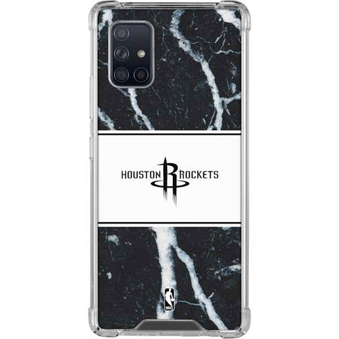 NBA Houston Rockets Marble Galaxy A71 5G Clear Case