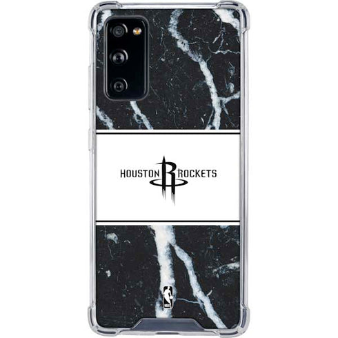 NBA Houston Rockets Marble Galaxy S20 FE Clear Case