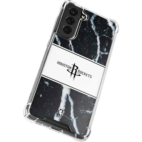 NBA Houston Rockets Marble Galaxy S21 FE Clear Case