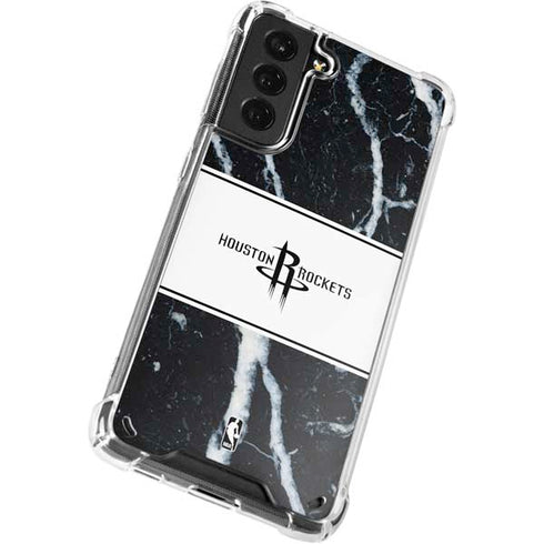 NBA Houston Rockets Marble Galaxy S21 Plus 5G Clear Case