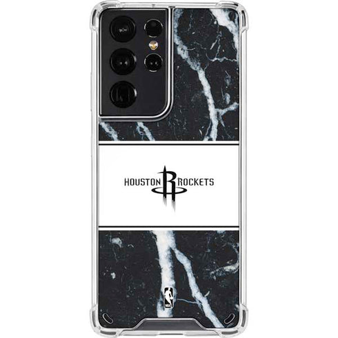 NBA Houston Rockets Marble Galaxy S21 Ultra 5G Clear Case