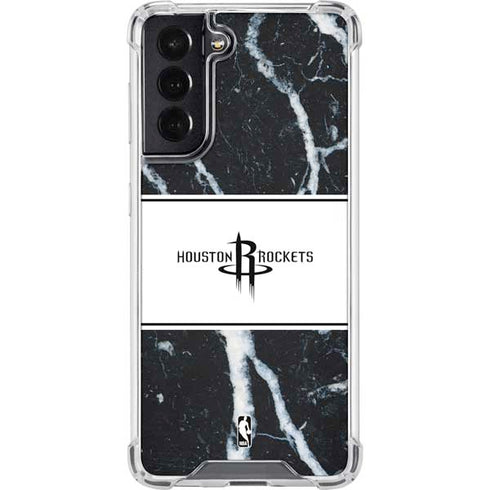 NBA Houston Rockets Marble Galaxy S22 Clear Case