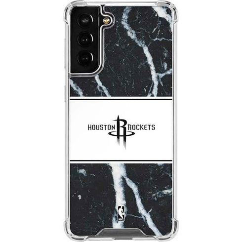 NBA Houston Rockets Marble Galaxy S22 Plus Clear Case