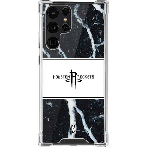 NBA Houston Rockets Marble Galaxy S22 Ultra Clear Case