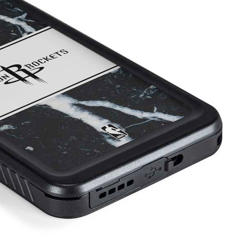 NBA Houston Rockets Marble Galaxy S23 Waterproof Case