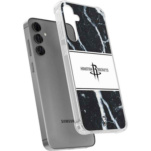 NBA Houston Rockets Marble Galaxy S24 Plus Clear Case