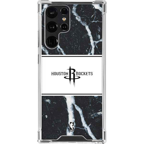NBA Houston Rockets Marble Galaxy S24 Ultra Clear Case