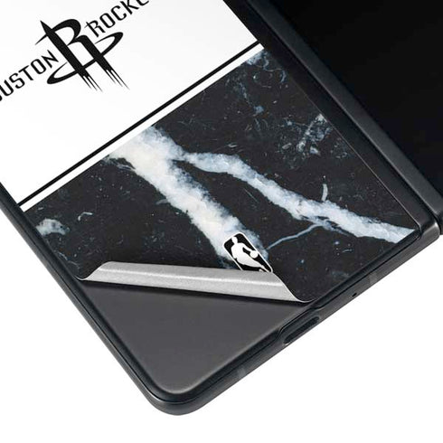 NBA Houston Rockets Marble Galaxy Z Fold3 5G Skin