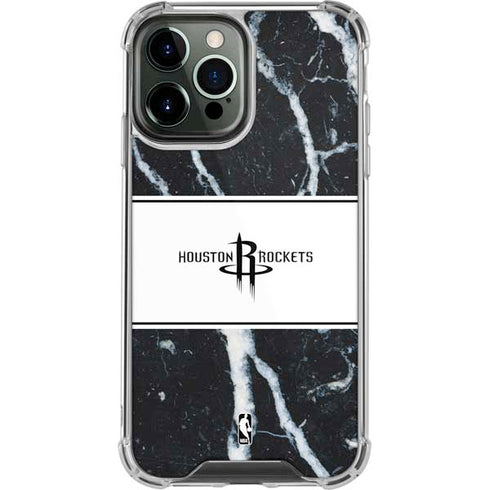NBA Houston Rockets Marble iPhone 13 Pro Max Clear Case