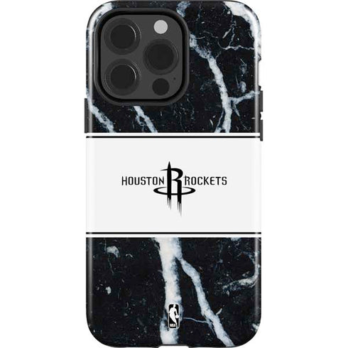 NBA Houston Rockets Marble iPhone 15 Pro Impact Case